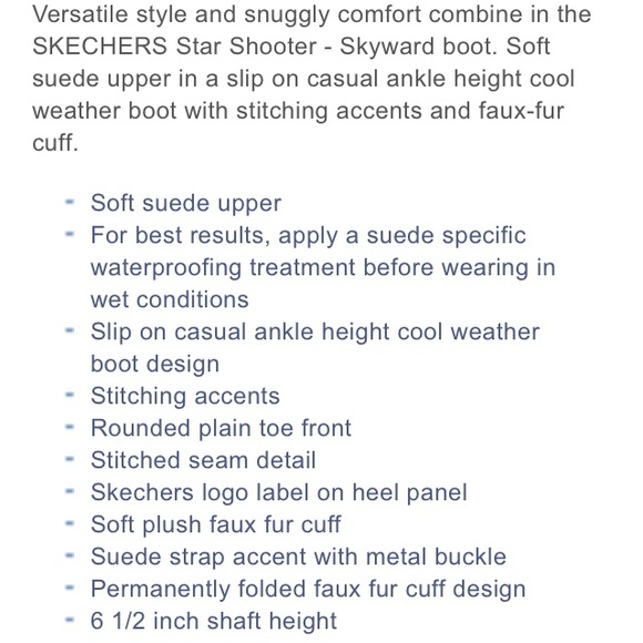 Skechers Star Shooter Skyward Suede & Fur-lined Black Boots NWT - Picture 2 of 12